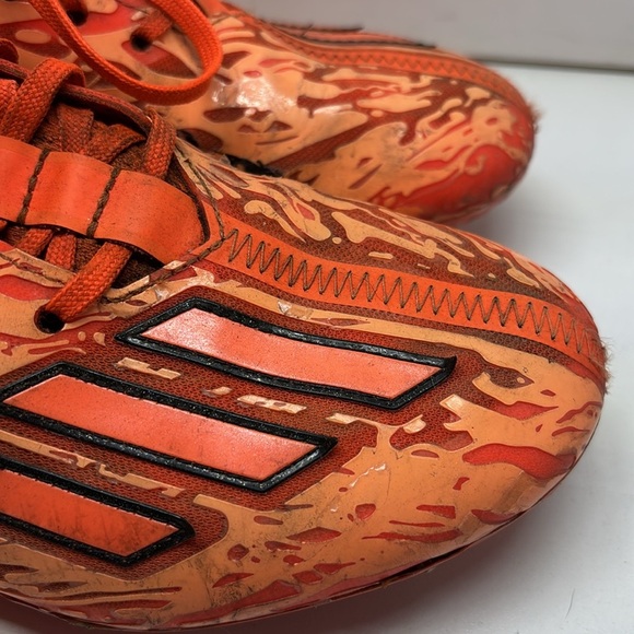 Adidas Men's Adizero Orange Low Top Lace Up Football Cleats Size US 8 - Picture 9 of 10